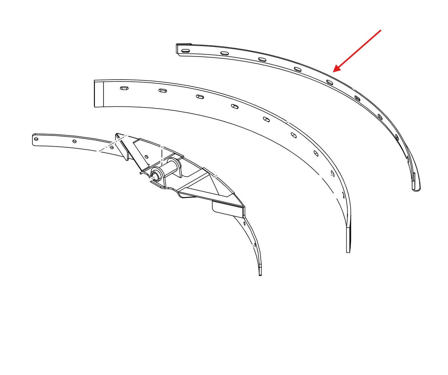 Strip schraper frame