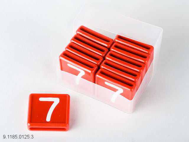 Halsbandnummer 7 rood(10st)