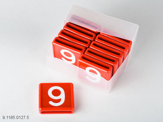 Halsbandnummer 9 rood (10st)