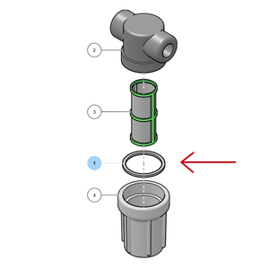Platte O-ring waterfilter