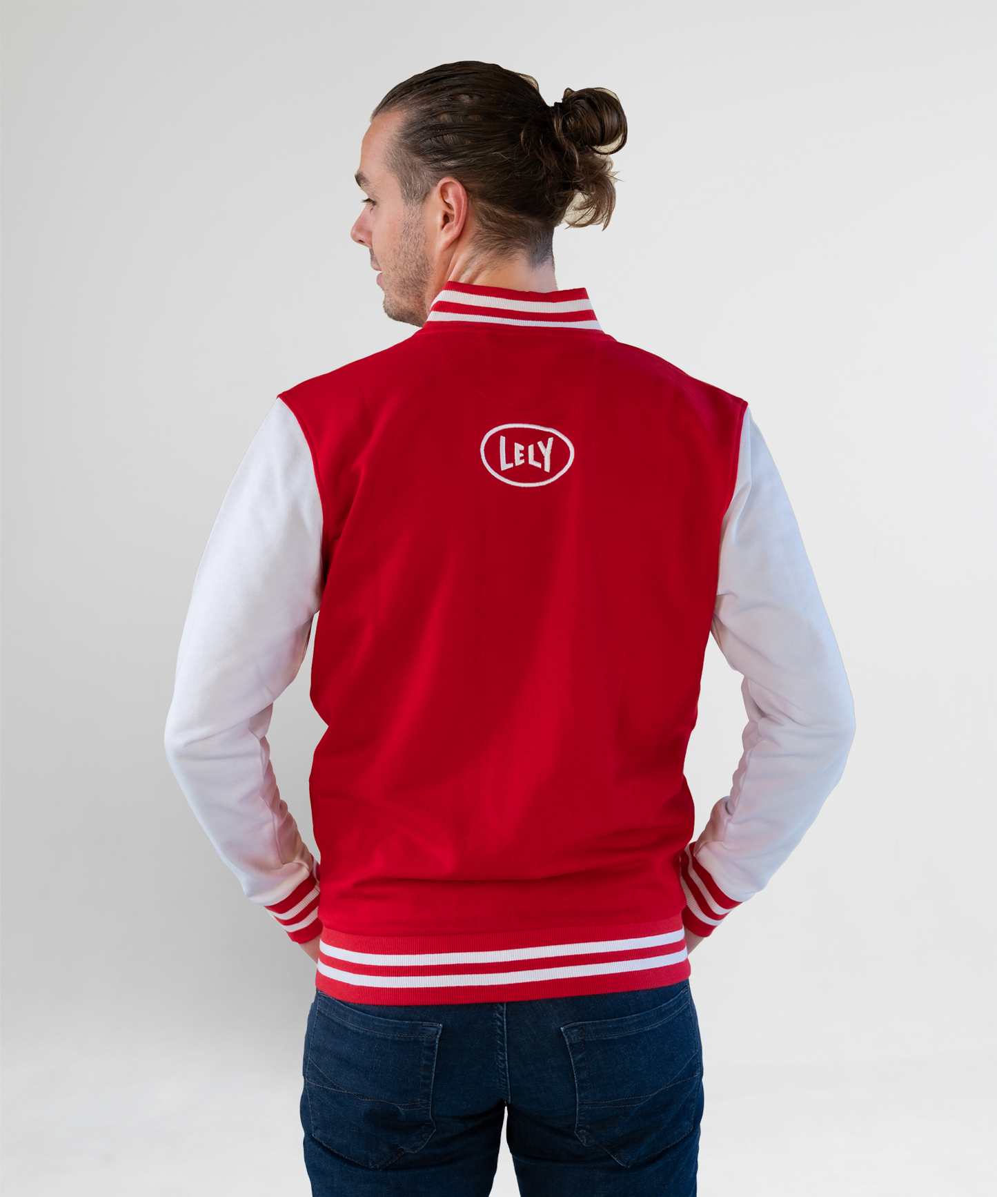 Jas unisex rood/wit