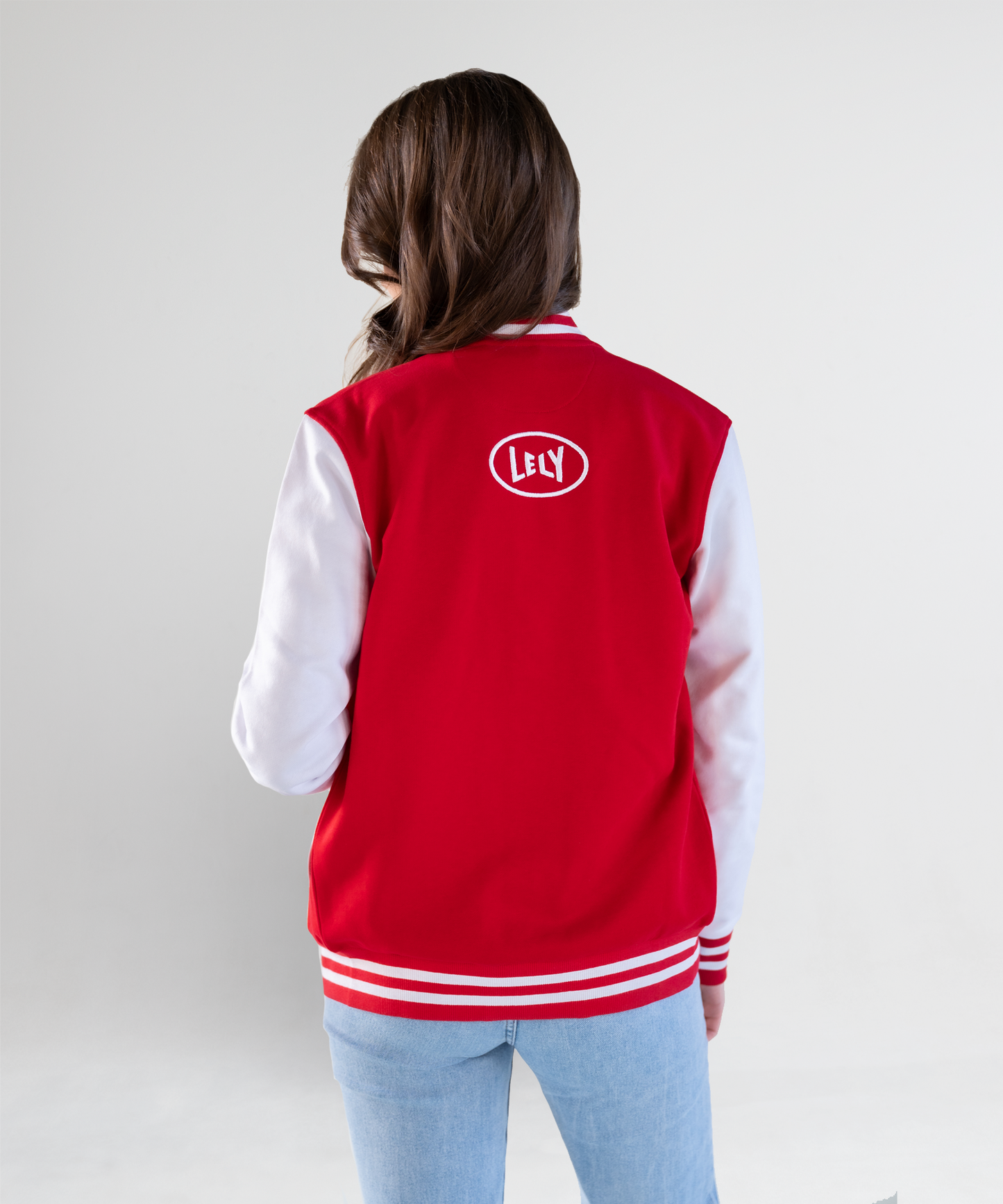 Jas unisex rood/wit