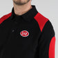 Polo heren zwart-rood