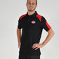 Polo heren zwart-rood
