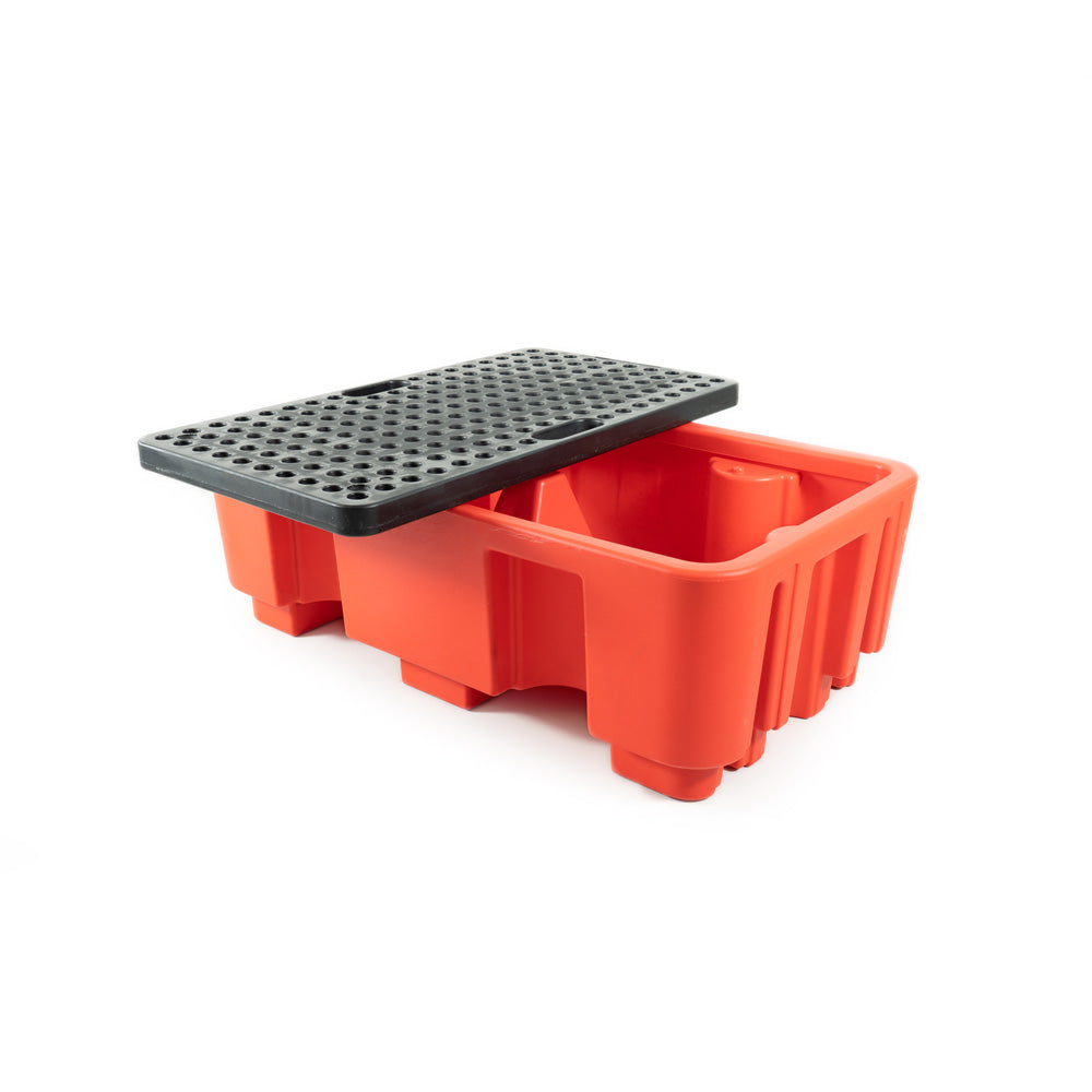 Chemische opvangbak, 440x1300x750 mm,  rood