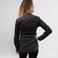 Ribfluweel blouse grijs dames