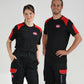 T-shirt unisex zwart-rood