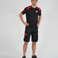 T-shirt unisex zwart-rood