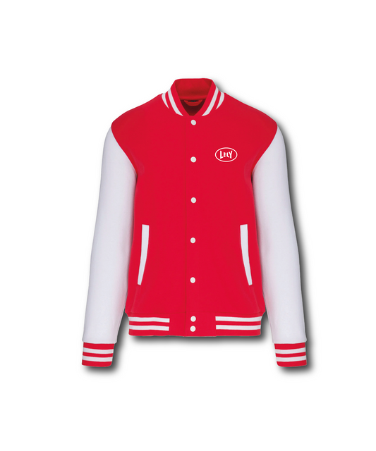 Jas unisex rood/wit