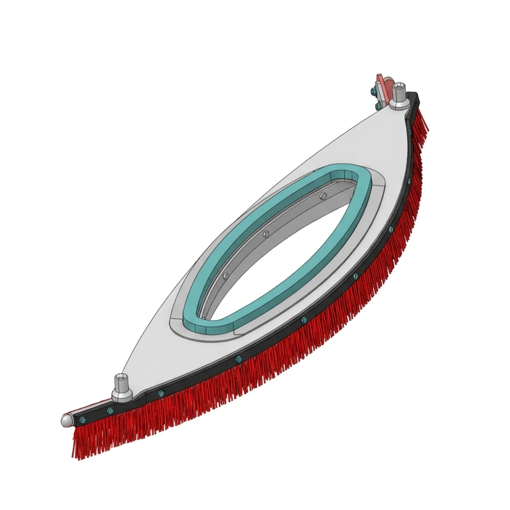 Compleet schraperframe met borstel